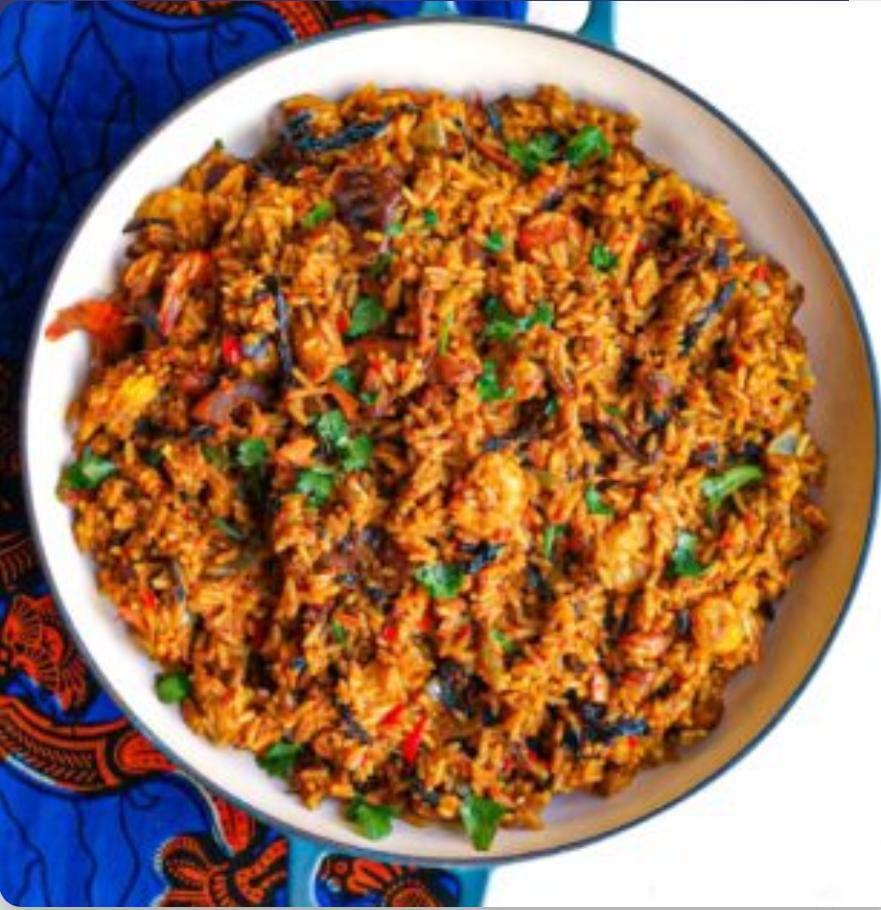 Banga Rice with Fried Fish or Pepper Meat