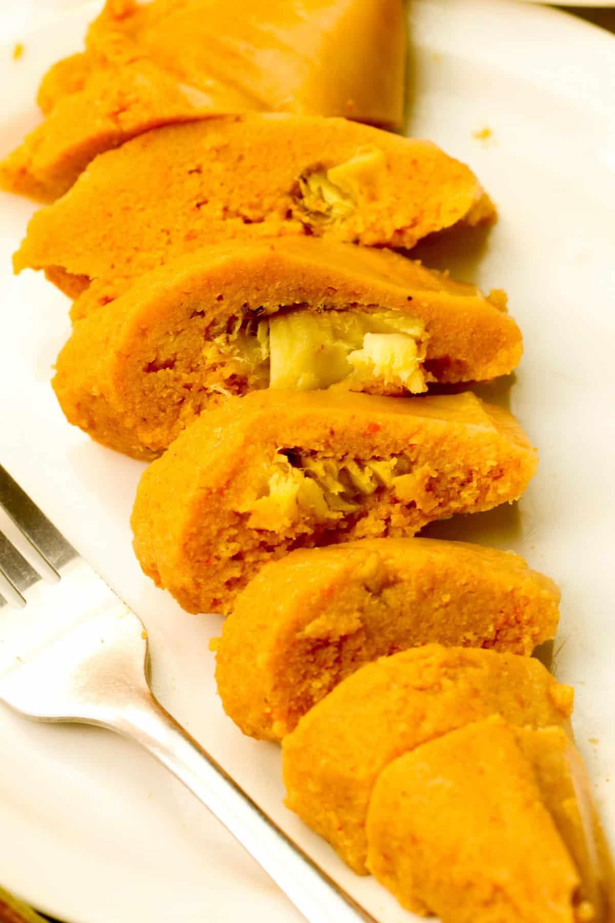 Corned Beef Moimoi with Egg & Fish