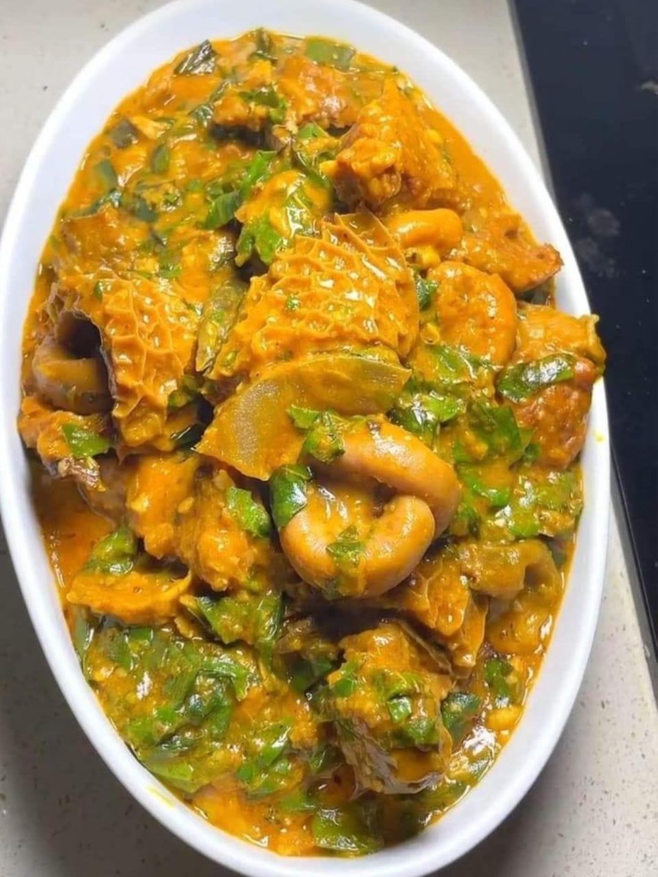 Oha Soup (Semo, Fufu or Eba)